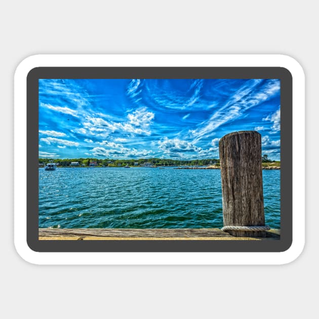 Oak Bluffs Harbor, Martha's Vineyard Sticker by Gestalt Imagery